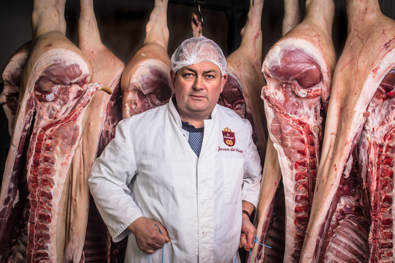 Portret van een slager - Bedrijfsfotografie